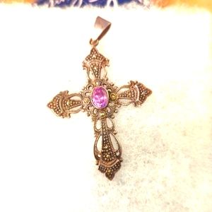 Marcasite Amethyst cross